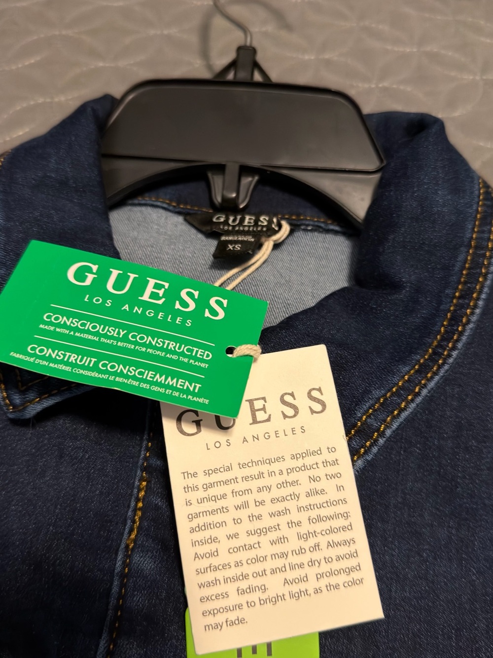 Guess Dark Indigo Denim Dress Jacket